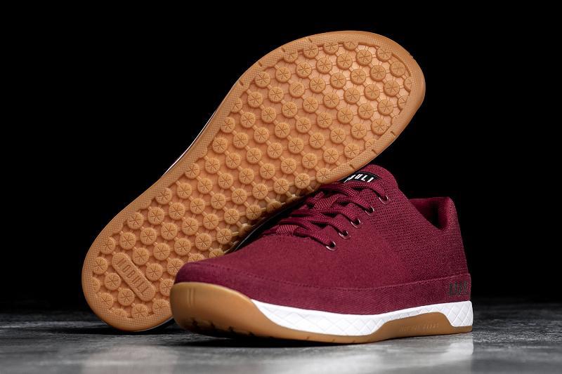 Men's Nobull Burgundy Canvas Trainers Burgundy | SG Y2254X